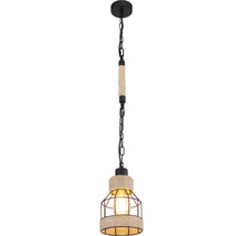 Luster Globo 15674H Halia E27 60 W čierno/hnedý