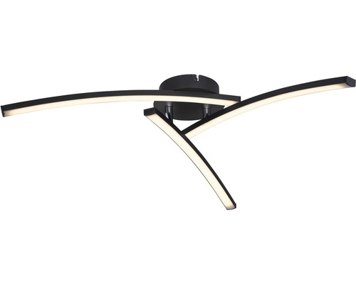 LED stropné svietidlo Globo 67129-18 Tansy I 18 W 1500 lm 3000-4000-6000 K čierne Čierne LED stropné svietidlo so zakriveným dizajnom