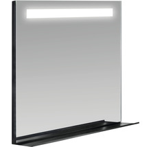 LED kúpeľňové zrkadlo Carol 80 x 80 cm čierne