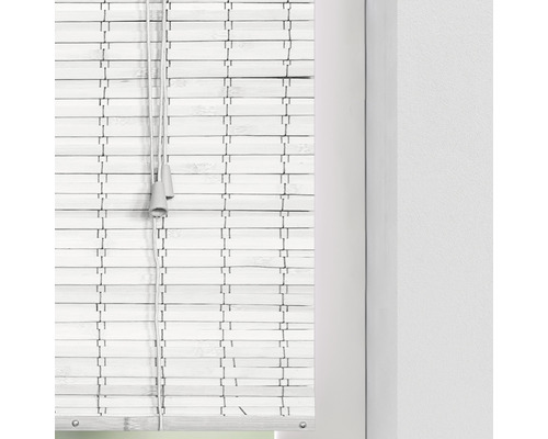 Biele drevené žalúzie so sťahovacou šnúrou