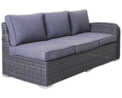 Záhradná pohovka z ratanu s čalúnením