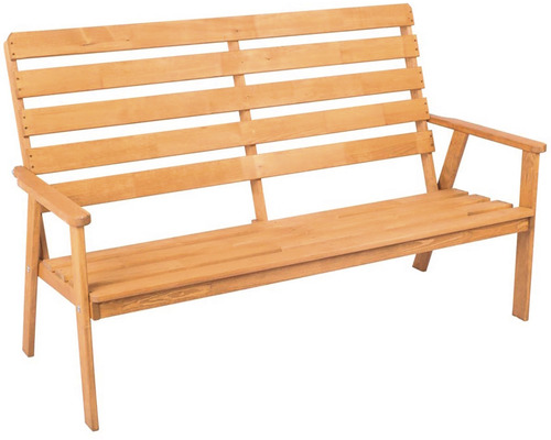 Záhradná lavica z dreva s opierkami na ruky