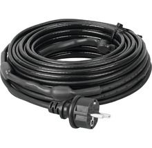 Čierny vyhrievací kábel s navinutou zástrčkou