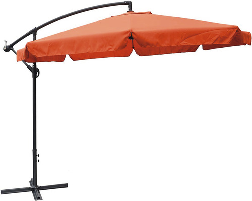 Výkyvný slnečník s oceľovým rámom a obdĺžnikovou clonou