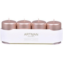 Štyri sviečky v tvare valca v balení