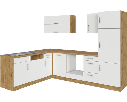 Kuchynská linka s drezom, spodnými skrinkami a hornými skrinkami