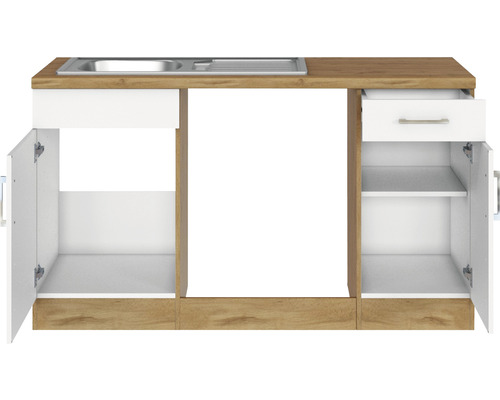 Kuchynská linka s drezom, zásuvkou a skrinkami