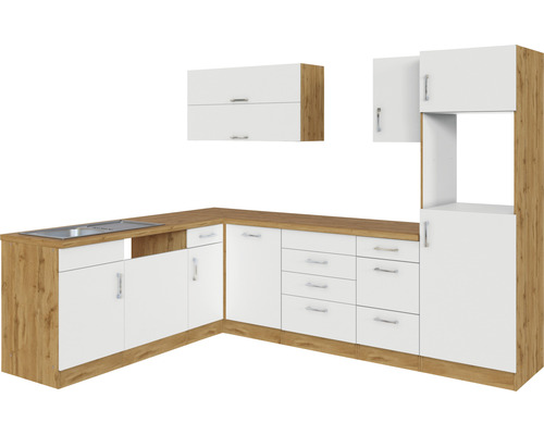 Vstavaná kuchyňa s umývadlom, skrinkami a zásuvkami