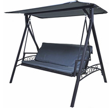 Záhradná hojdačka so slnečnou strieškou a vankúšmi