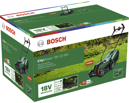 Balenie akumulátorovej kosačky Bosch CityMower 18V-32-300