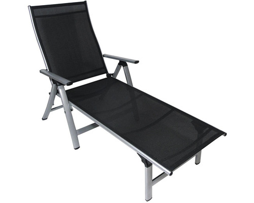 Nastaviteľné záhradné ležadlo s hliníkovým rámom a textilným poťahom