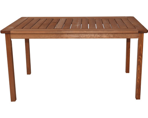 Drevený záhradný stôl s lamelovou štruktúrou