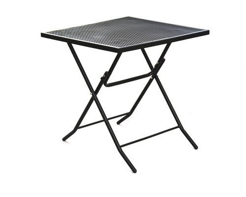 Skladací stôl so štvorcovou doskou a kovovým rámom