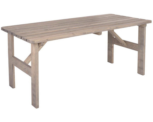 Záhradný stôl Rojaplast Viking 150 cm drevený sivý
