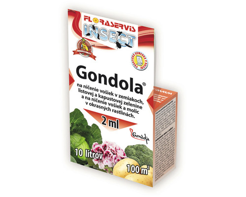 Prípravok na ničenie vošiek v zemiakoch, listovej a kapustovej zelenine a okrasných rastlinách GONDOLA 10 ml