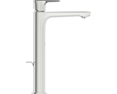 Vysoká umývadlová batéria z kovu.