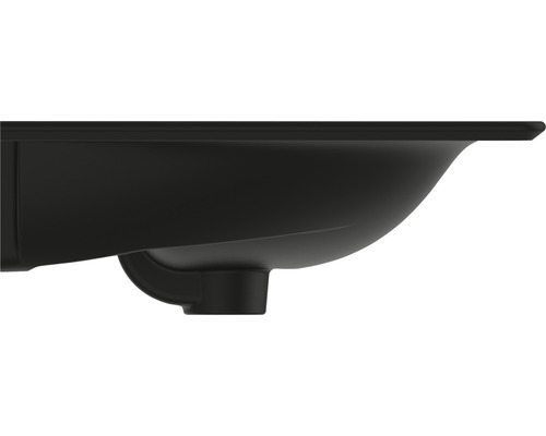 Detail čierneho umývadla