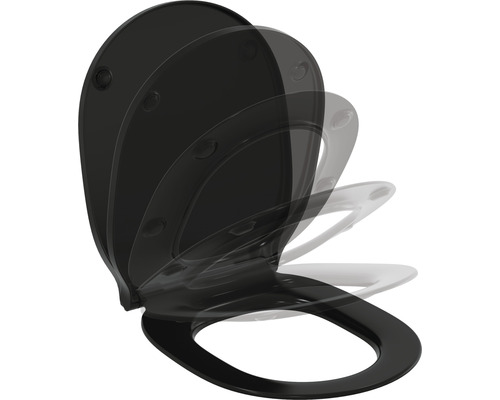 WC sedadlo s mechanizmom pomalého sklápania v otvorenej polohe