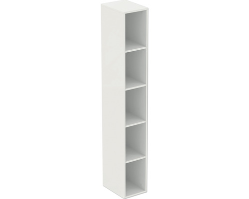 Kúpeľňová skrinka vysoká Ideal Standard Adapto 25x171x34,1 cm biela vysoko lesklá Biela polica s piatimi úložnými priehradkami