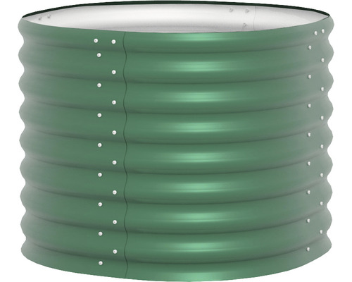 Kovový vyvýšený záhon s vlnitým povrchom