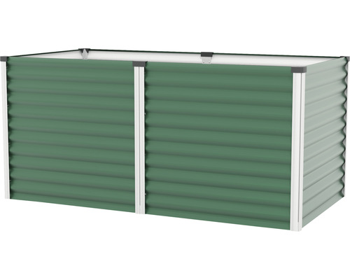 Kovový vyvýšený záhon s rebrovaným povrchom