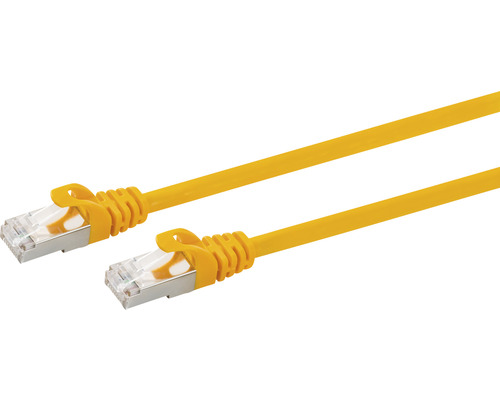 Žltý sieťový kábel s konektorom RJ45