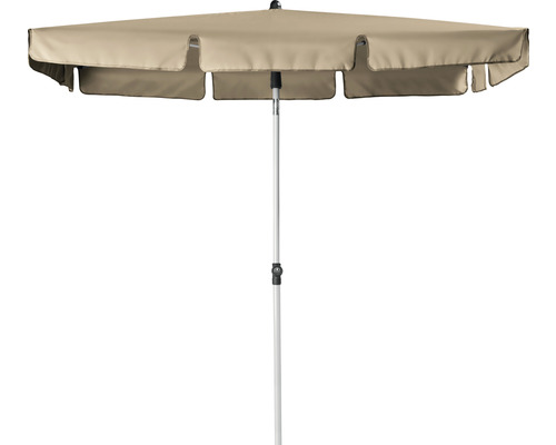 Slnečník so stredovou tyčou naklápací balkónový Doppler ACTIVE 180 x 120 cm greige Štvorcový slnečník so svetlou strieškou a stredovým stojanom