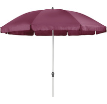 Voľne stojaci bordový slnečník s kovovou tyčou