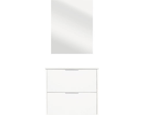 Kúpeľňový set so zrkadlovou skrinkou a spodnou skrinkou s dvomi zásuvkami