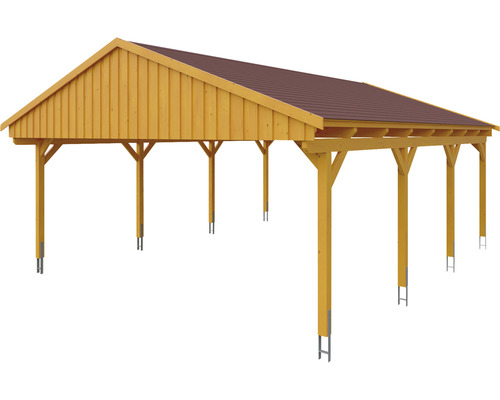 Drevený carport so strechou