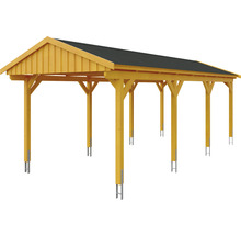 Drevený carport s škridlovou strechou