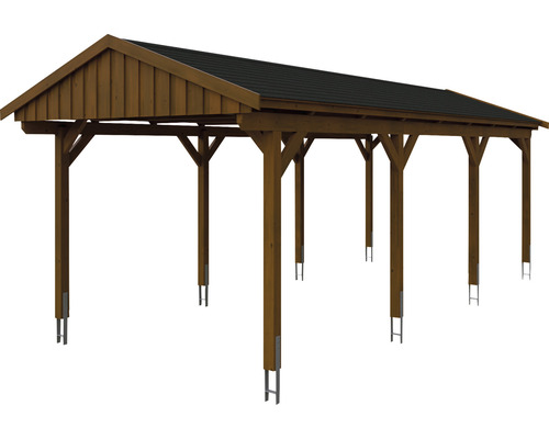 Drevený carport so strechou