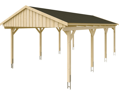 Drevený carport so strechou