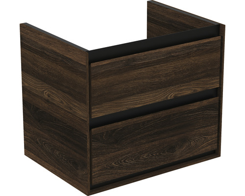 Kúpeľňová skrinka pod umývadlo Ideal Standard Connect Air orech 60x51,7x44 cm Skrinka pod umývadlo z dreva s dvomi zásuvkami