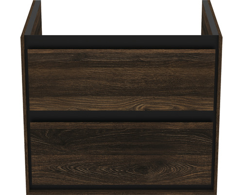 Skrinka pod umývadlo s dvomi zásuvkami vo vzhľade dreva