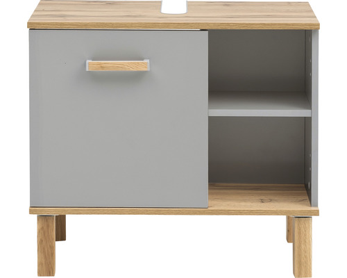 Skrinka pod umývadlo s jednými dvierkami a otvorenou priehradkou