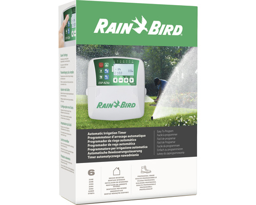 Automatický zavlažovací časovač Rain Bird ESP-RZXe, vhodný na vnútornú montáž, až pre šest zón
