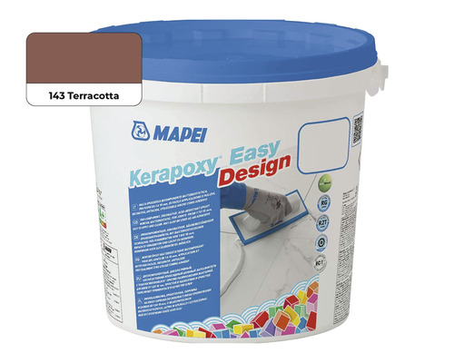 Škárovacia hmota Mapei Kerapoxy Easy Design 143 terracotta 3 kg Vedro epoxidovej malty Kerapoxy Easy Design Terakota