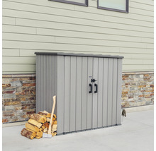 Plastová záhradná skriňa s úložným priestorom na drevo