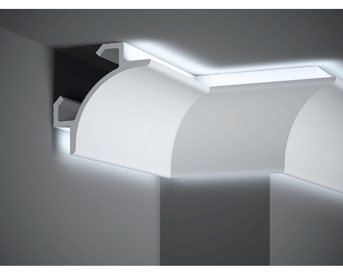 Stropná lišta na LED osvetlenie QL001 Polyforce biela, Mardom 200 x 14,7 x 14,7 cm