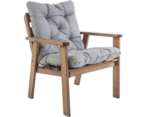 Záhradná stolička Asko Atlanta drevená s čalúnením 2 ks