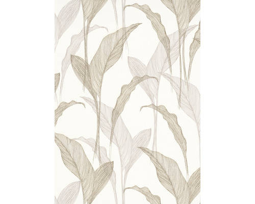 Vliesová tapeta 10207-02 Elle Decoration 2 Floral béžová 0,53 x 10,05 m Tapeta so vzorom listov