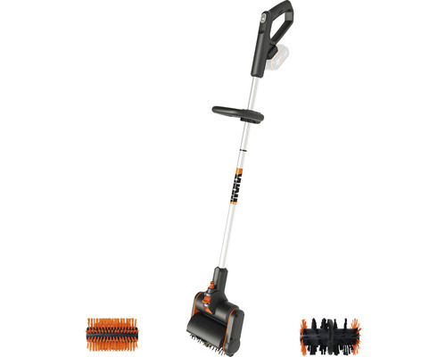 Akumulátorový čistič terás s kefovým nástavcom