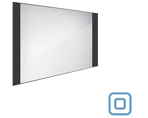 LED zrkadlo do kúpeľne Nimco čierne 100x60 cm so senzorom ZPC 41004V-90