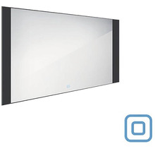 LED zrkadlo do kúpeľne Nimco čierne 120x65 cm so senzorom ZPC 41006V-90