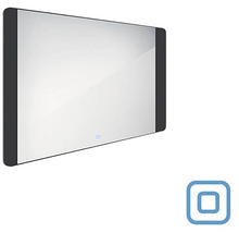LED zrkadlo do kúpeľne Nimco čierne 100x60 cm so senzorom ZPC 42004V-90
