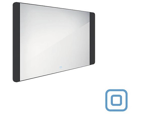 LED zrkadlo do kúpeľne Nimco čierne 100x60 cm so senzorom ZPC 42004V-90