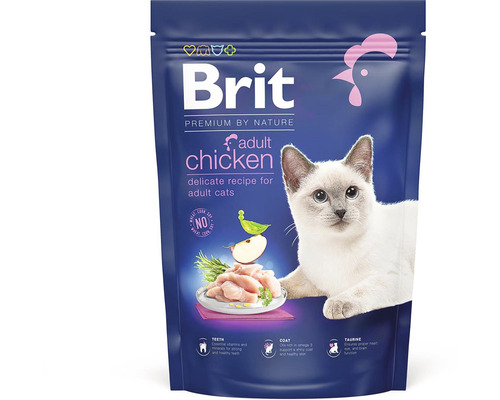 Granule pre mačky Brit Premium by Nature Cat Adult Chicken 800 g Brit Adult Chicken balenie krmiva pre mačky