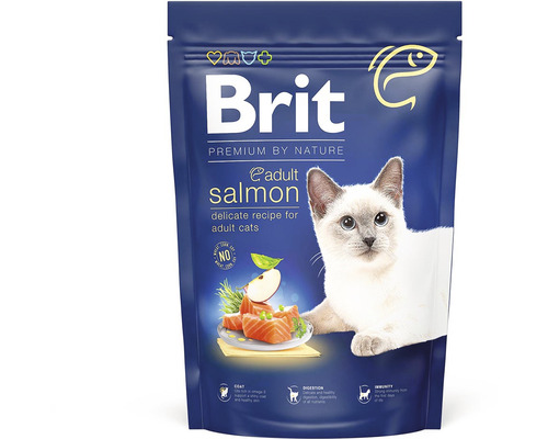 Granule pre mačky Brit Premium by Nature Cat Adult Salmon 1,5 kg