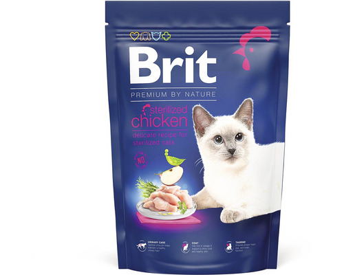 Granule pre mačky Brit Premium by Nature Cat Sterilized Chicken 1,5 kg
